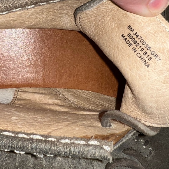 Frye Sneakers Womens 8M Dylan Brown Suede Fringe Leather Lace Up Shoes - Picture 2 of 6